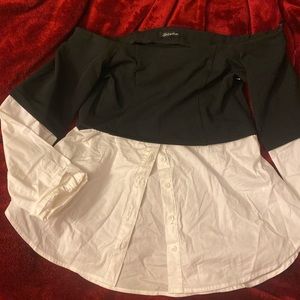 And off the shoulder formal shirt